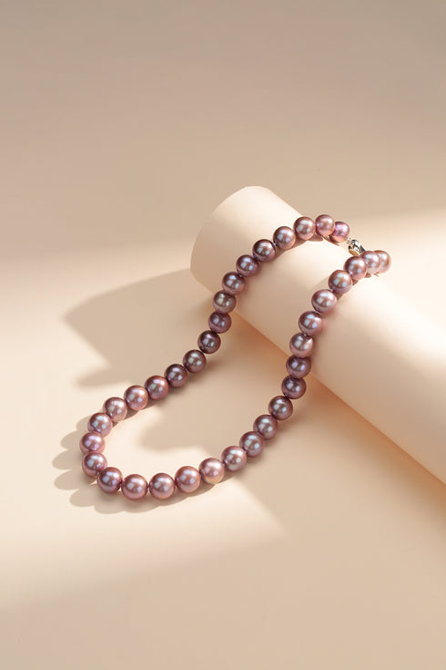9-11mm Purple Freshwater Pearl Necklace - House Of Pearls